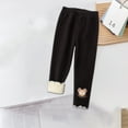 thumbnail image 2 of Zwiiyzr Toddler Girls Winter Leggings Fleece Lined Tights Footless Elastic Cotton Full Length Pants for 2-8 Years Old Black, 2 of 9