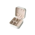 thumbnail image 1 of Guardurnaity Caja de almacenamiento de joyas con cremallera de gran capacidad, estuche de exhibición de cuero PU, organizador para fiesta de boda, anillo, Ropa, zapatos y accesorios Miscelánea Beige Guardurnaity AP011996-04, 1 of 6