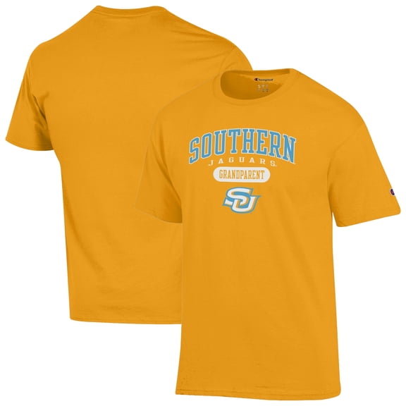 Men's Champion Gold Southern University Jaguars Grandparent Logo T-Shirt