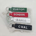 thumbnail image 3 of DIY Keychain Custom Crystal Letter Name High-Quality Pu Leather Key Chain Gift For Women Men Car Strap Waist Wallet Keyring tzw, 3 of 7