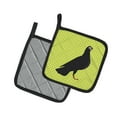 thumbnail image 2 of Budapest Highflyer Pigeon Green Pair of Pot Holders, 2 of 3