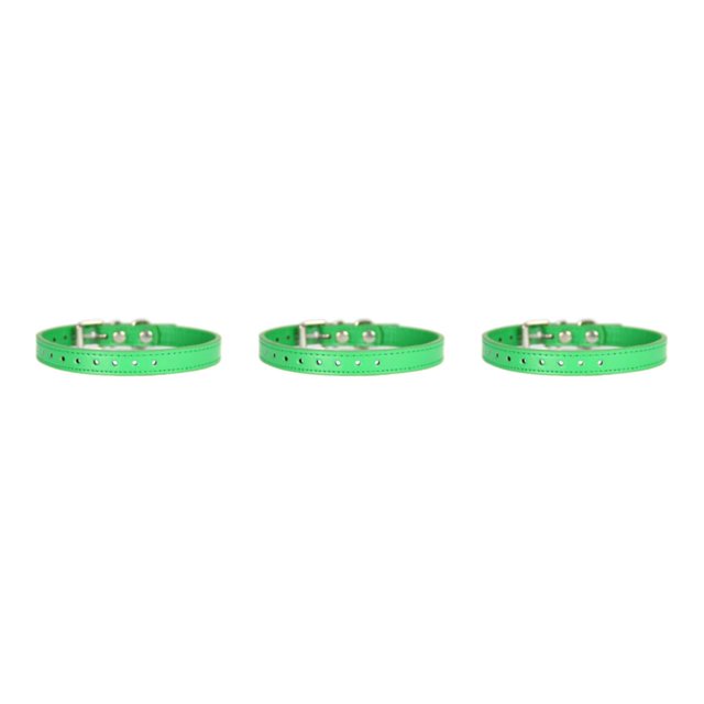 Methold ajustable de PU: lindo y práctico para las necesidades de parto del perrito Variedad de estilos Collar de parto Recién nacido verde Type1 NO1