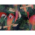 thumbnail image 5 of oneOone Viscose Jersey Red Fabric Parrot,Monstera Leaves & Floral Dress Material Fabric Print Fabric By The Yard 60 Inch Wide, 5 of 5