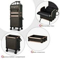 thumbnail image 6 of Byootique Rolling Makeup Train Case Lockable Cosmetic Storage Trolley Black, 6 of 10