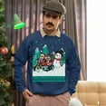 thumbnail image 5 of Ugly Christmas Sweater, Xmas Holiday Mens Womens, Funny Santa Sweatshirt, Funny Santa Riding Motobike Ugly Christmas Sweater, 5 of 5