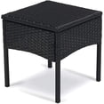 thumbnail image 4 of PROHIKER 3 PCS Patio Rattan Conversation Chair Set, 3 PCS Patio Wicker Rattan Furniture Set, Patio Wicker Rattan Table, 4 of 5