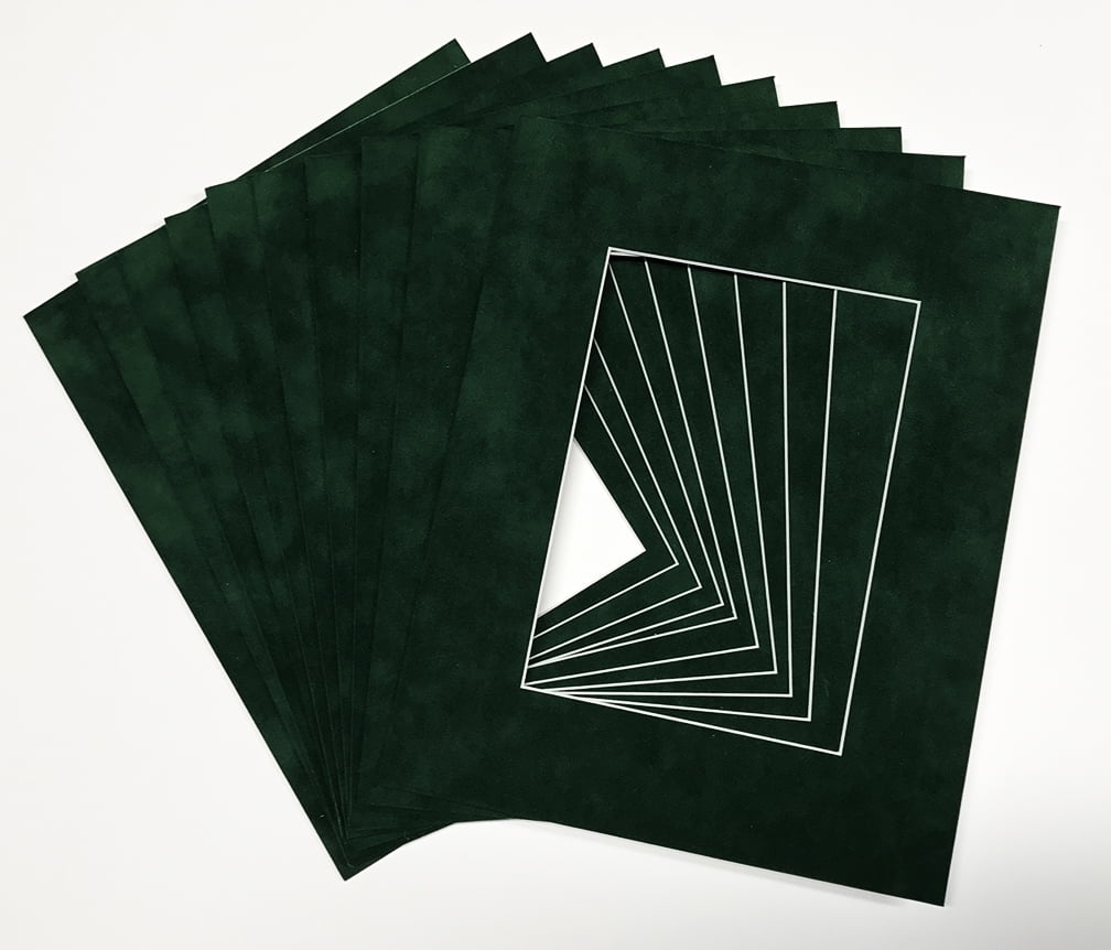 Suede Texture Photo Mat - Treeline Green 8x10 for 6x8 Photos - Fits ...