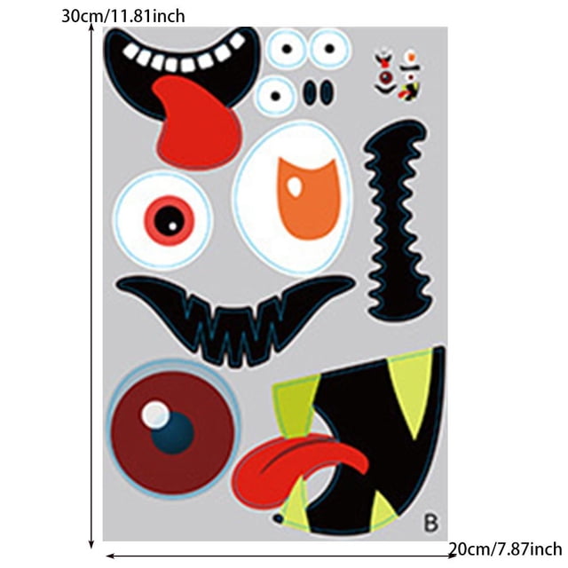 Pegatina De Pared De Pvc De Dibujos Animados De Halloween, Calcomanías De Ventana De Hueso De Cabeza De Calabaza, Pegatinas De Pared De Habitación Para Niños, Decoración Del Hogar De Festival 4 Uds. Moyic HA039986-03