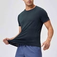 thumbnail image 4 of SCSAlgin Man Solid Color Breathable Sports Running Fitness Training Short Sleeve Round-Neck Top T-shirt, 4 of 6