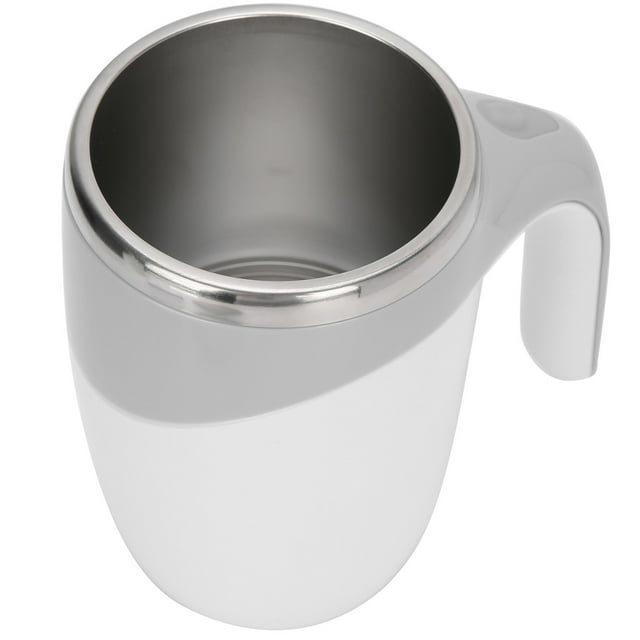Taza de café con agitación automática, taza de 380 ml con agitación automática, taza con agitación automática, taza mezcladora automática, diseño elevado