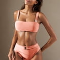 thumbnail image 2 of fheaev Bikini Swimsuits for women Bikini Sets Color Block Two Piece Spaghetti Strap Bathing Suit Tight Fitting Sports Surfing Swimsuit Split Set Bikini Swimwear, 2 of 9