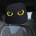 thumbnail image 6 of HomeKingdee Black-Cats-Eyes Car Pillow Headrest Covers, Breathable Automotive Seat Cover Accessories, Elastic Universal Fit for Car/Truck Seats, 6 of 7