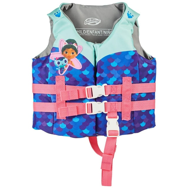Chaleco Salvavidas SwimWays Gabby's Dollhouse para Niños Aprobado por la Guardia Costera estadounide