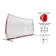 thumbnail image 4 of PowerNet Portable Sports Net for Protection, Soccer, Lacrosse & Volleyball Rebounder, Softball Baseball Net, Basketball Net, Indoor Outdoor Safety Net, Backyard & Garage Backstop (21.5x11.5FT, Red), 4 of 5