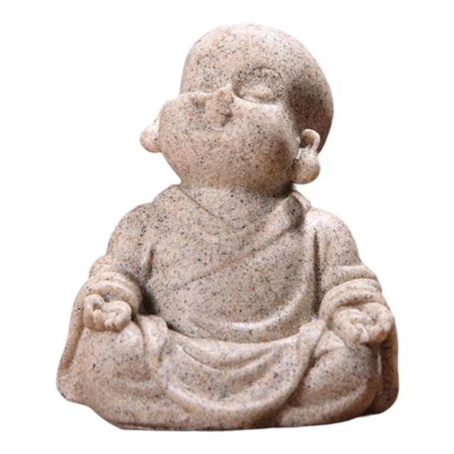 Estatua de Buda Estatua de Buda Cerámica Clásica Pulgadas Artesanías para Jardín de Oficina , B Fanmusic Estatua de Buda