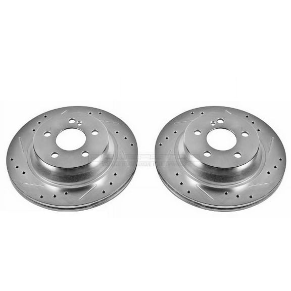 Power Stop EBR686XPR Evolution Drilled & Slotted Rotors -Rear