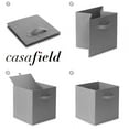 thumbnail image 6 of Casafield Set of 6 Fabric Storage Cube Bins, Gray - 11" Collapsible Foldable Cloth Baskets for Shelves and Cubby Organizers, 6 of 8