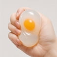 thumbnail image 5 of Mini Fried Egg Squishy Relaxation Toy with Soft Squeezable Design, 1 Piece 2.5 Inch, White and Yellow, for Focus and Relaxation, Squeeze Toy, 5 of 7