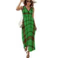 thumbnail image 1 of Geometric Grid Vestido Sin Mangas Para Mujer, Traje De, Ropa De Cumpleaños, Verano, 1 of 5