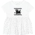 thumbnail image 3 of Inktastic Highland Cow Lover Checkered Girls Baby Dress, 3 of 5