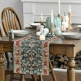 thumbnail image 3 of SM-XLHN Boho Bohemia Style Red Orange Fall Table Runner, Country Rustic Farmhouse Magical Kitchen Dining Table Decoration for Home Party Decor 13x72 Inch, 3 of 6
