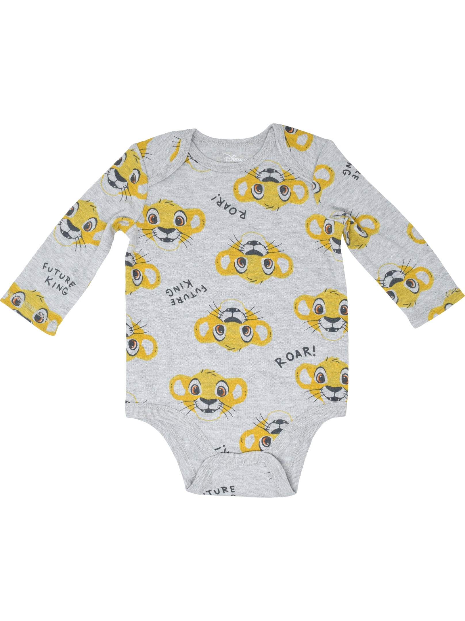 Disney Lion King Simba Timon Pumbaa Newborn Baby Boys 3 Pack Bodysuits Newborn to Infant