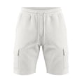 thumbnail image 5 of JTSRKL Men's Outdoor Cargo Shorts Solid Waffle Knit Drawstring Elastic Waist Multi Pocket Short Pants Lightweight Summer Beach Daily Casual Trunks White XXL, 5 of 7
