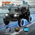 thumbnail image 2 of Arnahaishe 12V Kids Electric Vehicles for Kids, Battery Powered Ride on Car Toys for Boys Girls w/ Remote Control, Four-wheel Suspension, USB, Bluetooth, Power Display, Lights, Black, 2 of 8