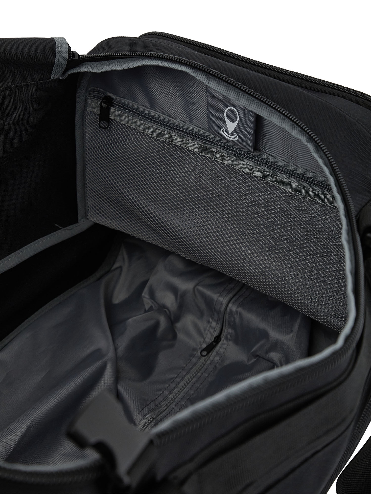 Protege Everyday Journey Medium 25" Rolling Travel Duffel with GPS Pocket, Black