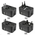 thumbnail image 2 of World Wide Universal Travel Adapter US/EU/UK/AU Multi Plug Charger With Dual USB 2 Ports, 2 of 5