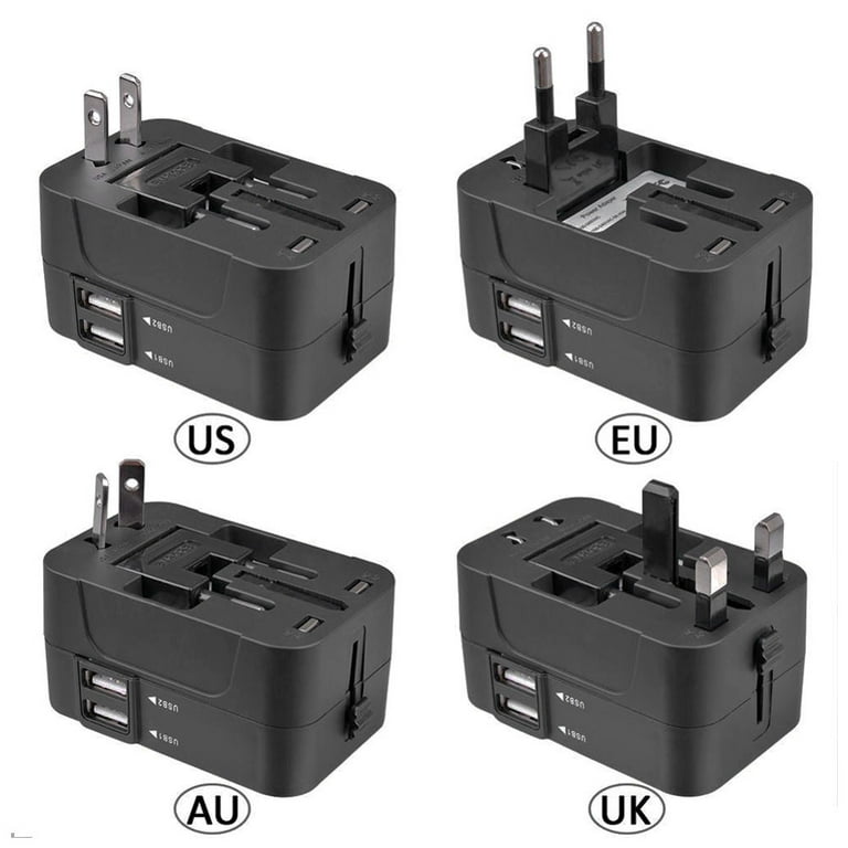 UC06D Adaptador Enchufe Mundial Múltiple UK / AU / US a Euro Plug 10Amp.