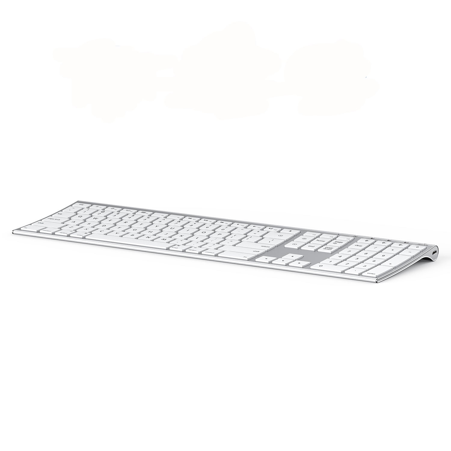 Space Gary teclado de tamaño completo QWERTY para iPad/MacBook/iPhone Mac OS X/iOS/Apple OS Jelly Comb Teclado inalámbrico Bluetooth recargable