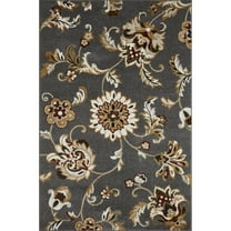 Loomaknoti Ohanzah Ostorn 5' x 7' Gray Floral Indoor Area Rug