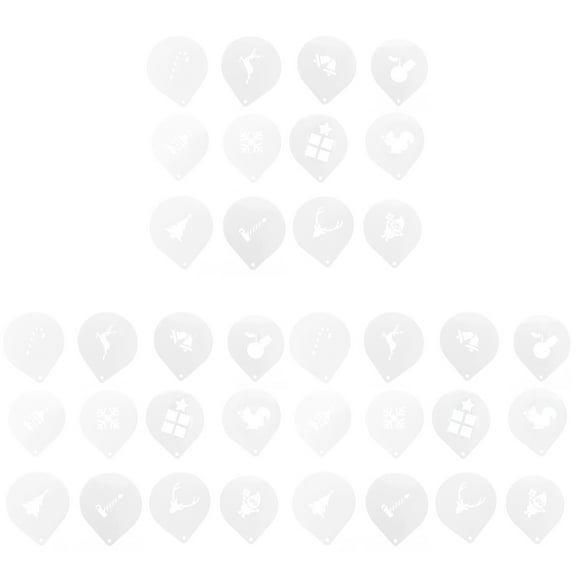 BERTDOMD 36 Pcs Coffee Decorating Stencils Plastic Coffee Art Stencils Latte Art Stencils