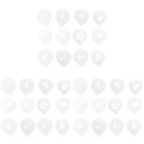 BERTDOMD 36 Pcs Coffee Decorating Stencils Plastic Coffee Art Stencils Latte Art Stencils