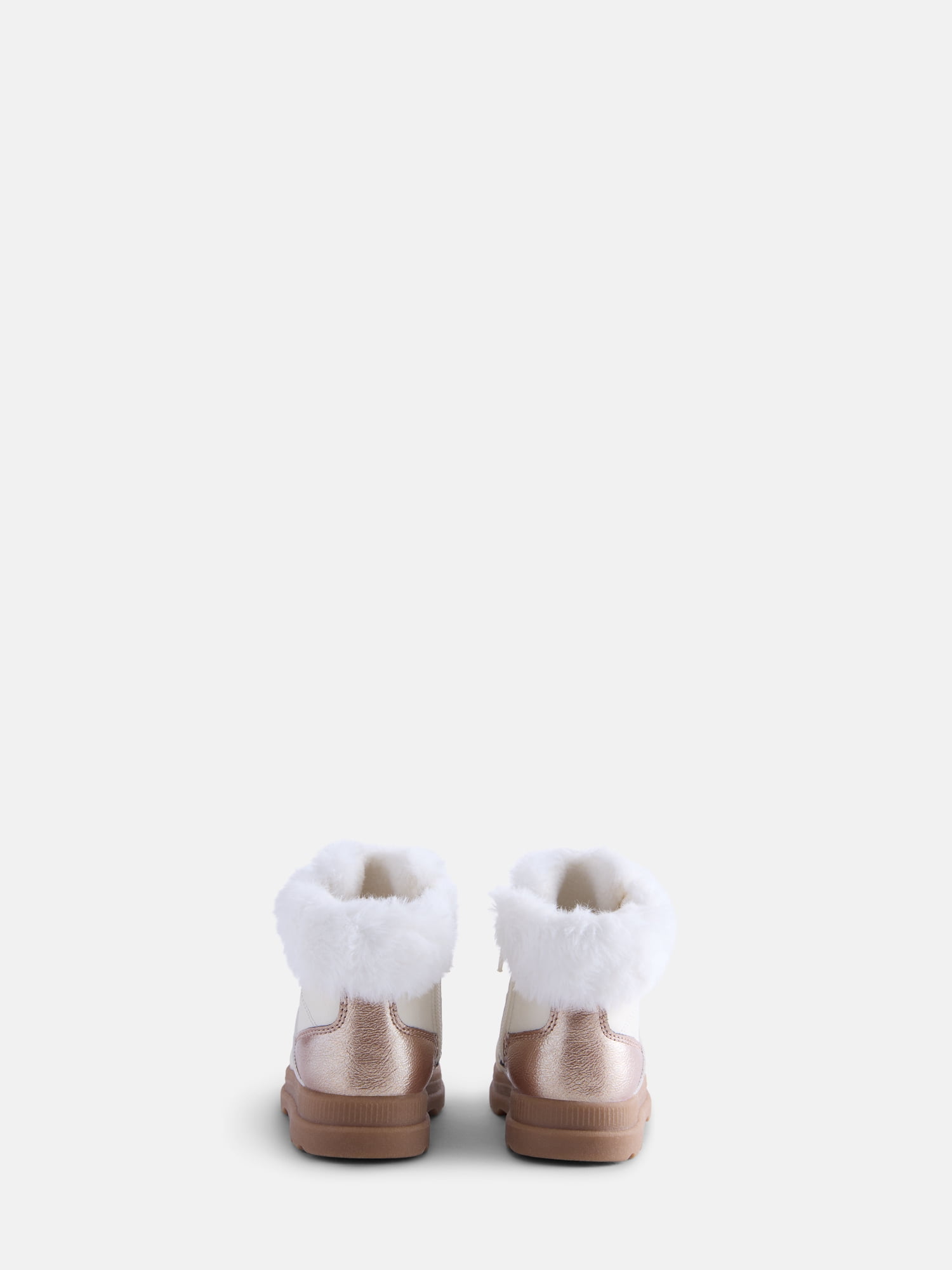 Wonder Nation Baby and Toddler Girls Winter Boots with Faux Fur Lining