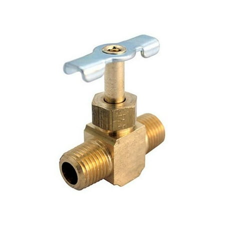 Needle Valve Brass Fitting - JMF 4506572 Brass Needle Valve Lead Free, 1/4