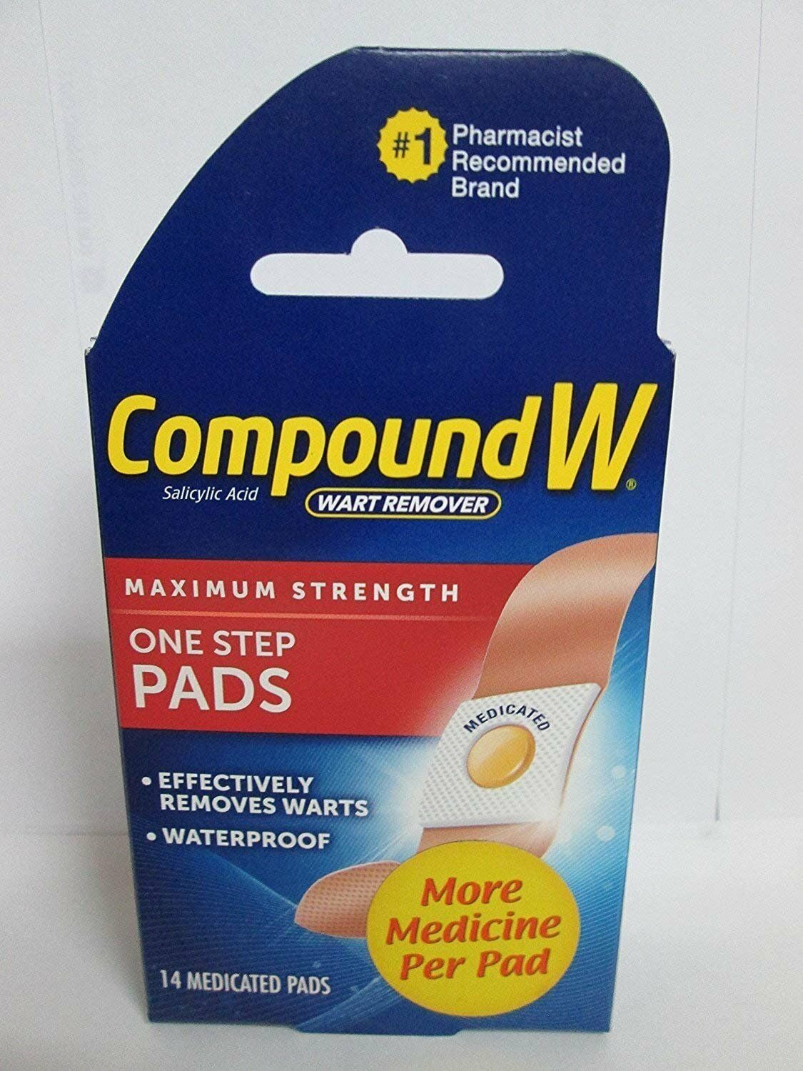 Compound W Warts Remover Medicated Maximum Strength Pads, 14ct, 3-Pack