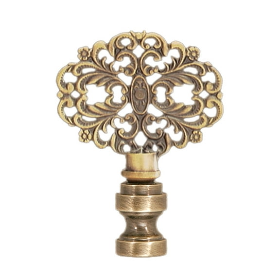 B&P Lamp® Brass Finial, Antique Finish, Tap 1/4-27F