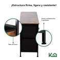 thumbnail image 4 of Cómoda Cajonera con 5 Cajones de Tela Estructura de Acero y Tablero de Madera 100x30x54 cm cafe, 4 of 8