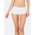 thumbnail image 1 of Boody Organic Bamboo Ecowear Women Boyleg Briefs, White, x-Small - 2 Pack, 1 of 7