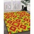 thumbnail image 2 of Ahgly Company Indoor Square Patterned Golden Brown Yellow Area Rugs, 3' Square, 2 of 6