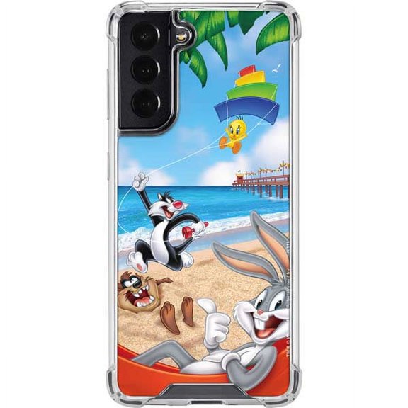 Skinit Cartoons Looney Tunes Beach Galaxy S22 Clear Case