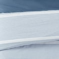 thumbnail image 2 of Brooklyn Loom Niari Yarn Dye Stripe Blue Cotton 3-Piece Full/Queen Comforter Set, stripe themed, for Men and Women, OEKO-TEX Certified Confidence, 2 of 9