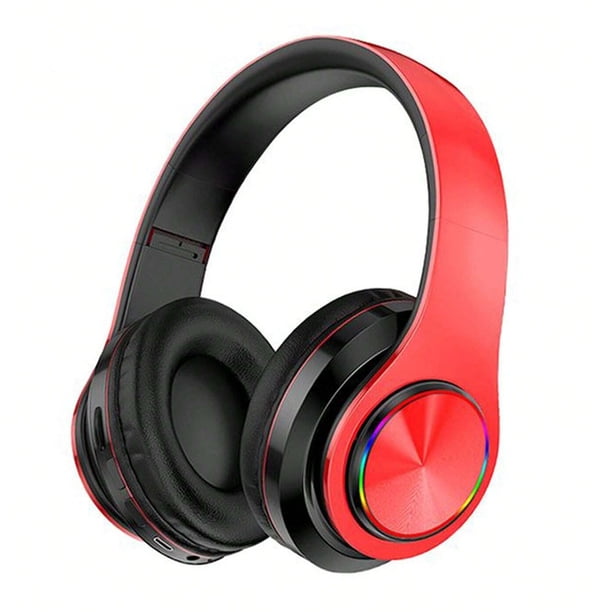 Audífonos Inalámbricos Luminoso Led Bluetooth Diadema Gamer Con Microfono sonido estéreo, plegable, Recargable Compatible con Celular, TV y PC
