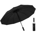 thumbnail image 3 of Paraguas para lluvia a prueba de viento, tamaño mediano, paraguas compacto automático para hombres y mujeres, tamaño de arco de 46 pulgadas, 3 of 5
