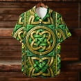 thumbnail image 5 of LIBRCLO Mens St. Patricks Day Clothes, Novelty Short Sleeve Button-Up Shirt, Fun Holiday Attire, 5 of 8