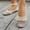 Khaki, variant on YOUYEDIAN Flat Shoes for Women Dress Non Slip Slip on Loafers Spring Summer Office Walking Shoes Casual Closed Toe Orthopedic Shoes (White)