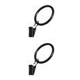thumbnail image 4 of jesticaly 10 Pcs Rustproof Curtain Rings Home Decoration Shower Curtain Rings Clamps Drapery Clips Bath Curtain Rod Clips Window Accessoy Black 3.5mm*25mm 2Set, 4 of 6