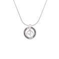 thumbnail image 2 of Delight Jewelry Silhouette Gymnast Disc - Raised Leg Split Silvertone Grandmother Ring Charm Necklace, 18", 2 of 4